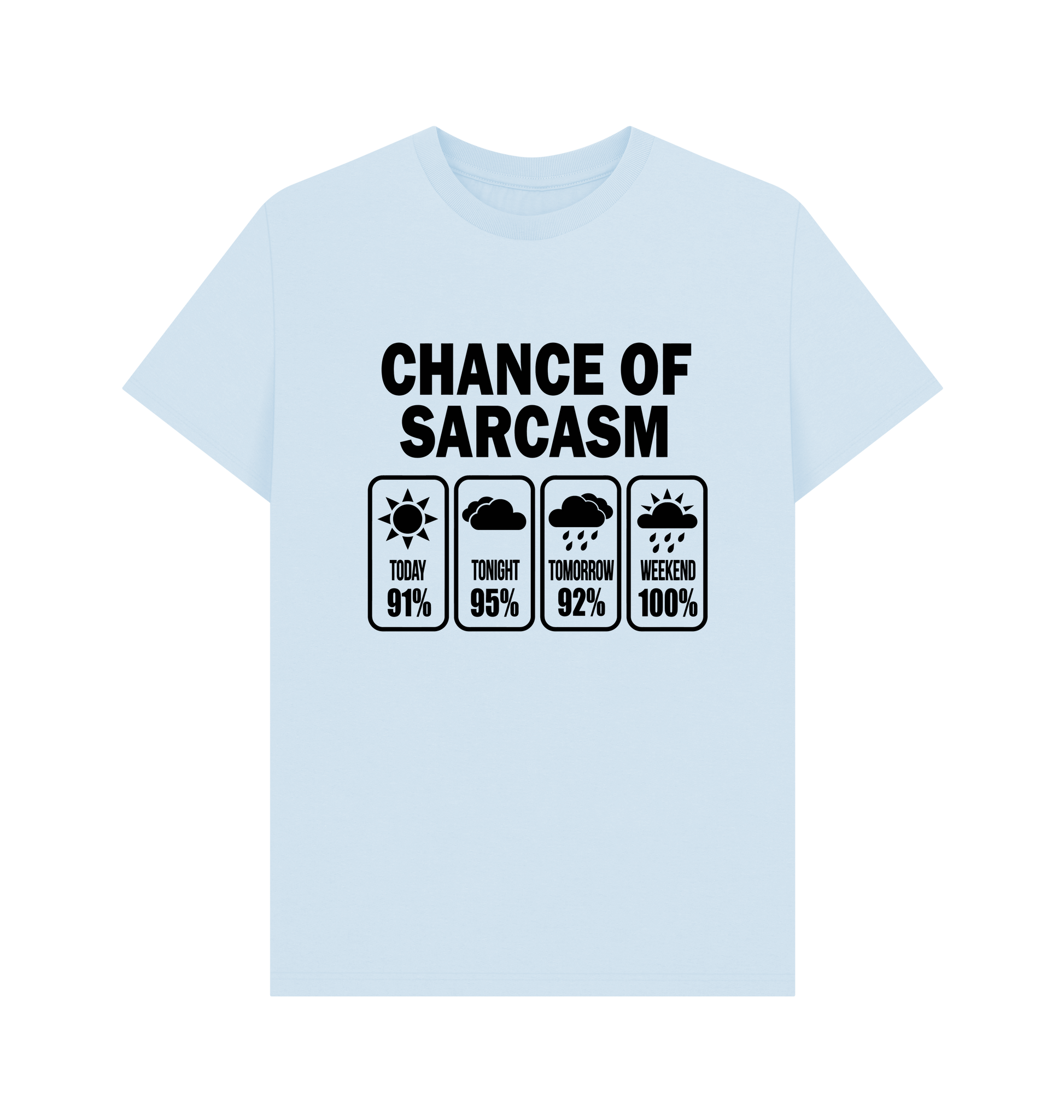 Sky Blue Printed T-shirt Front