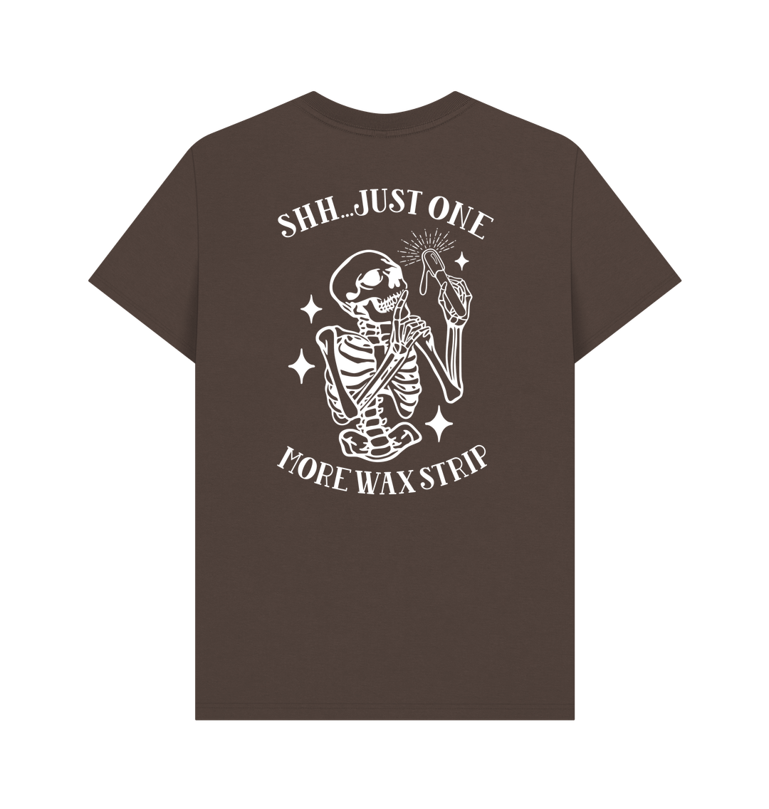 Chocolate BACK DESIGN - JUST ONE MORE STRIP white