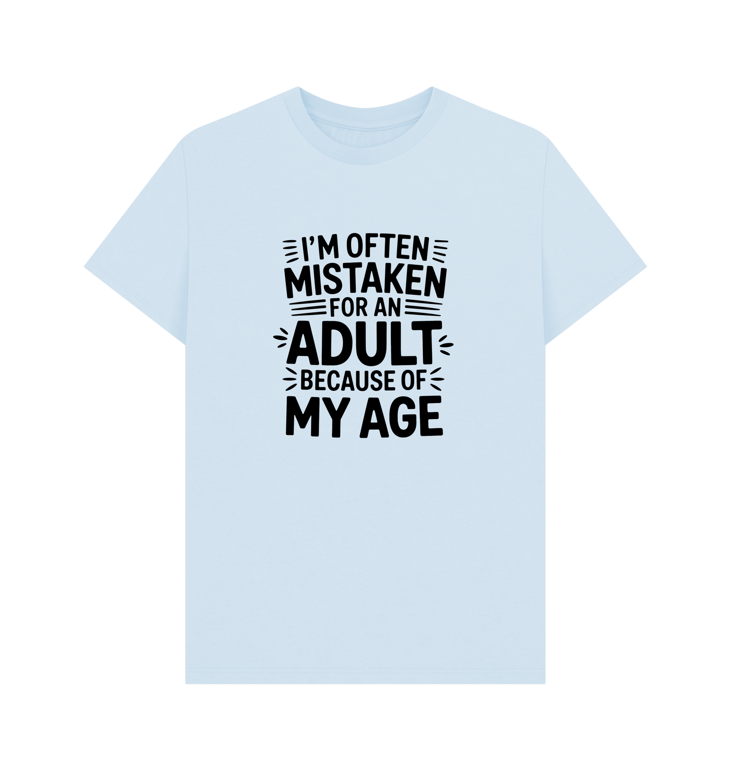 Sky Blue Printed T-shirt Front
