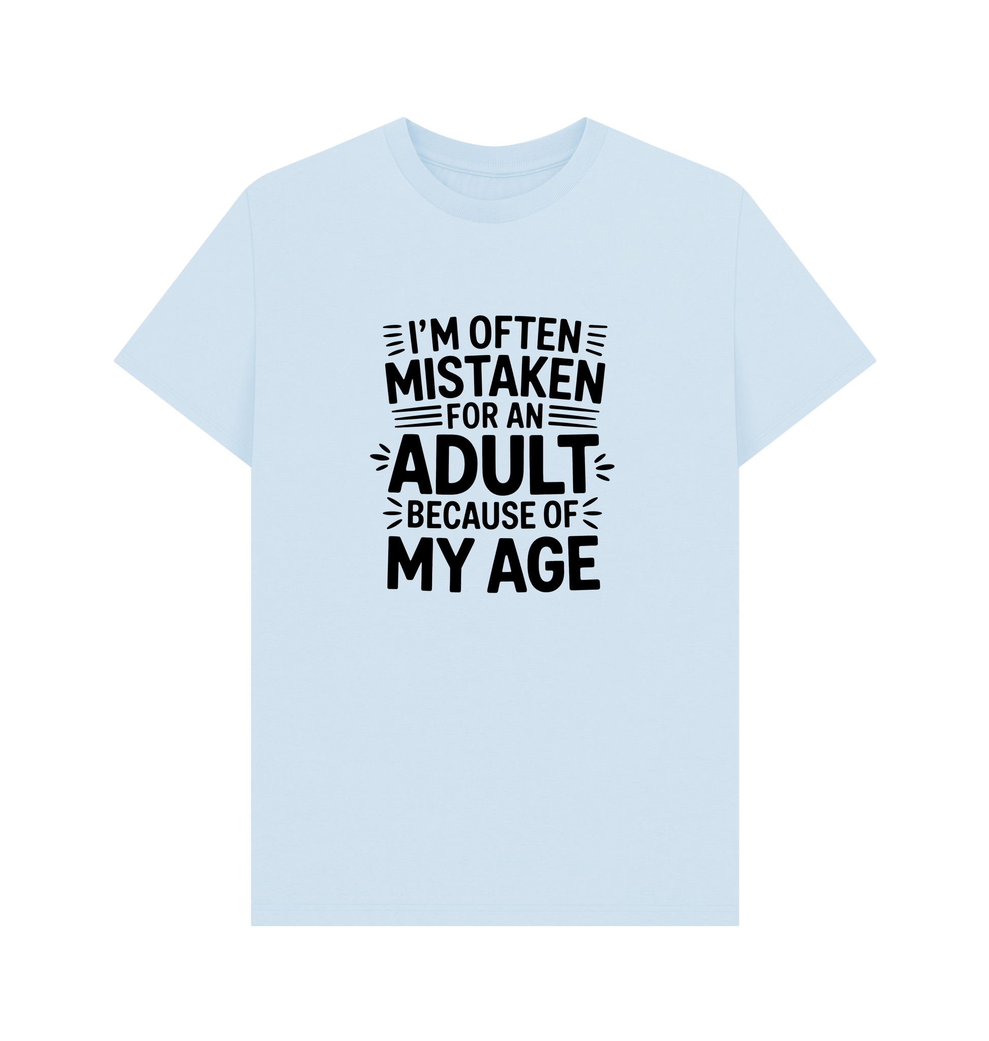 Sky Blue Printed T-shirt Front
