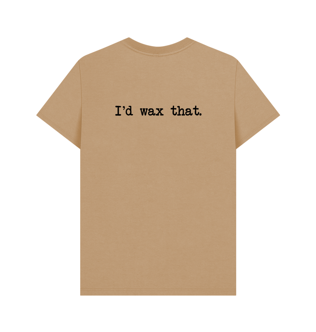 Sand BACK DESIGN - I'D WAX THAT.