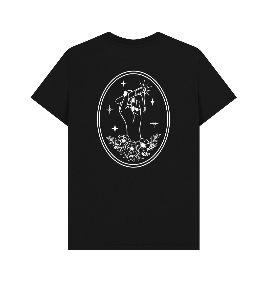 Black BACK DESIGN - WAXER EMBLEM - WHITE