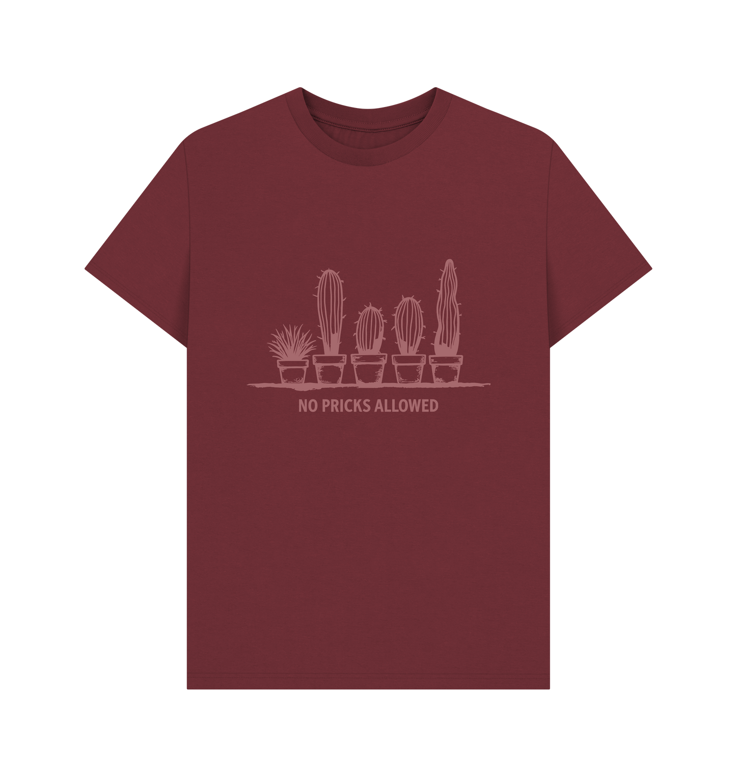 Red Wine Printed T-shirt Front