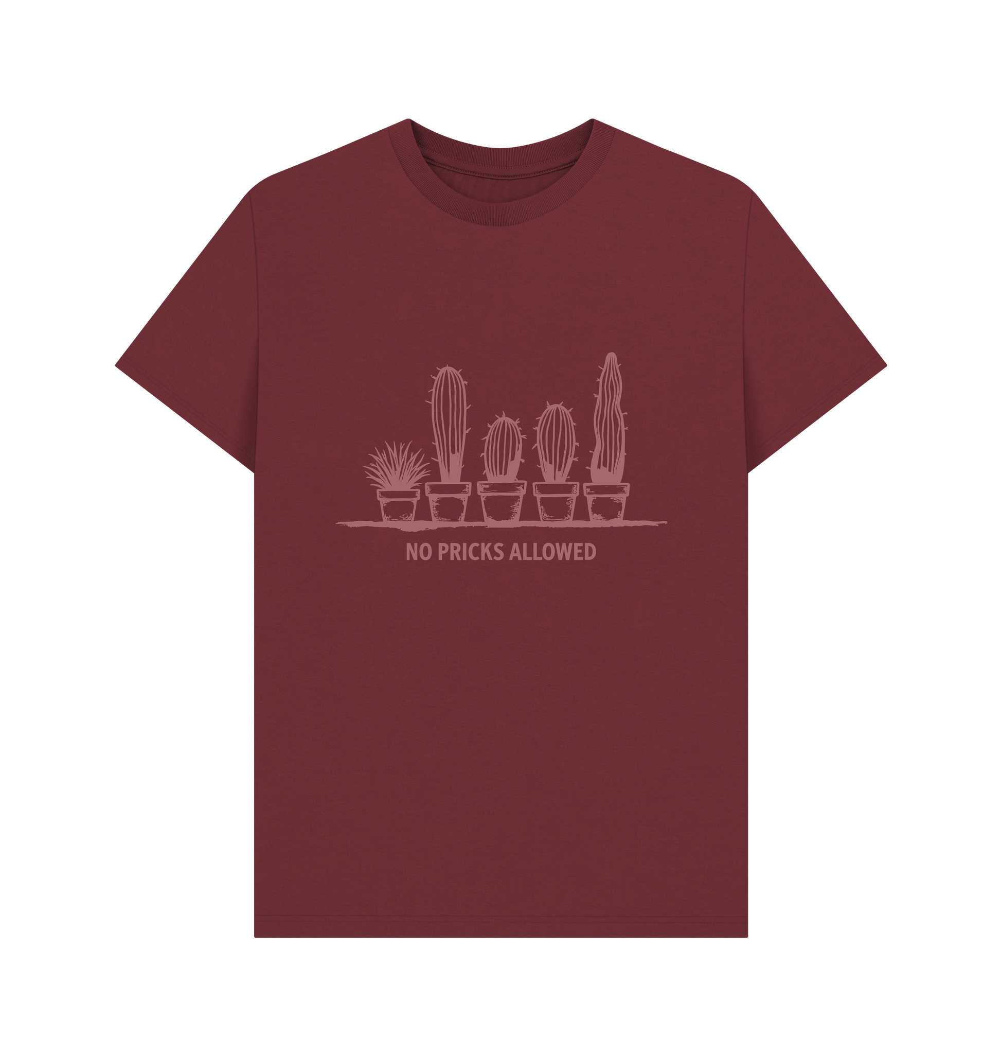Red Wine Printed T-shirt Front
