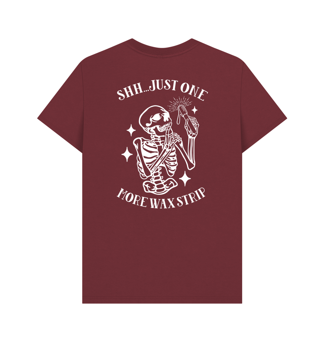 Red Wine BACK DESIGN - JUST ONE MORE STRIP white