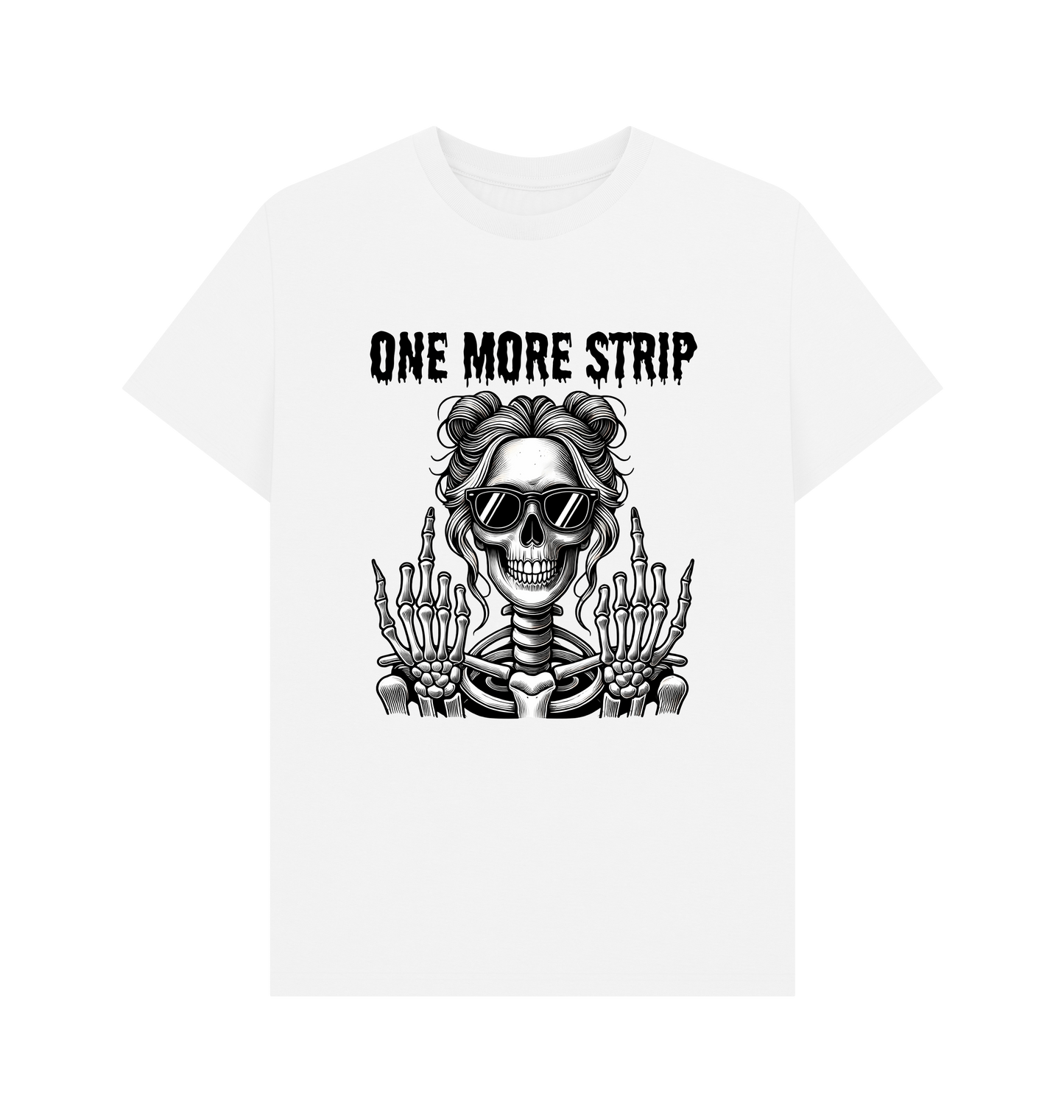 White Printed T-shirt Front