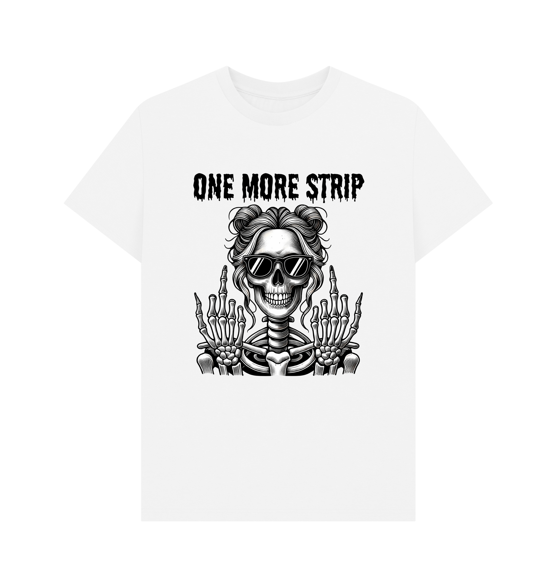 White Printed T-shirt Front