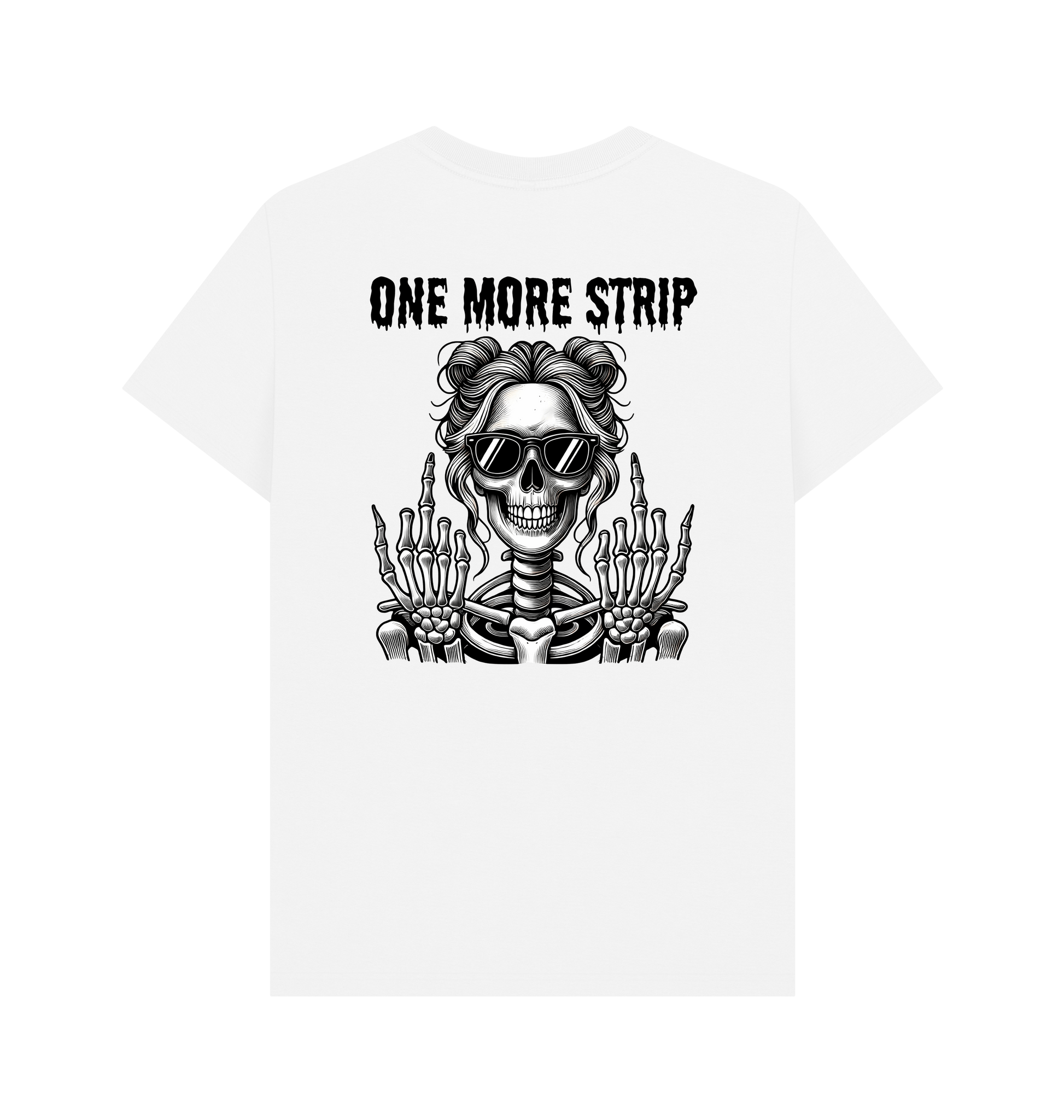 White Printed T-shirt Back