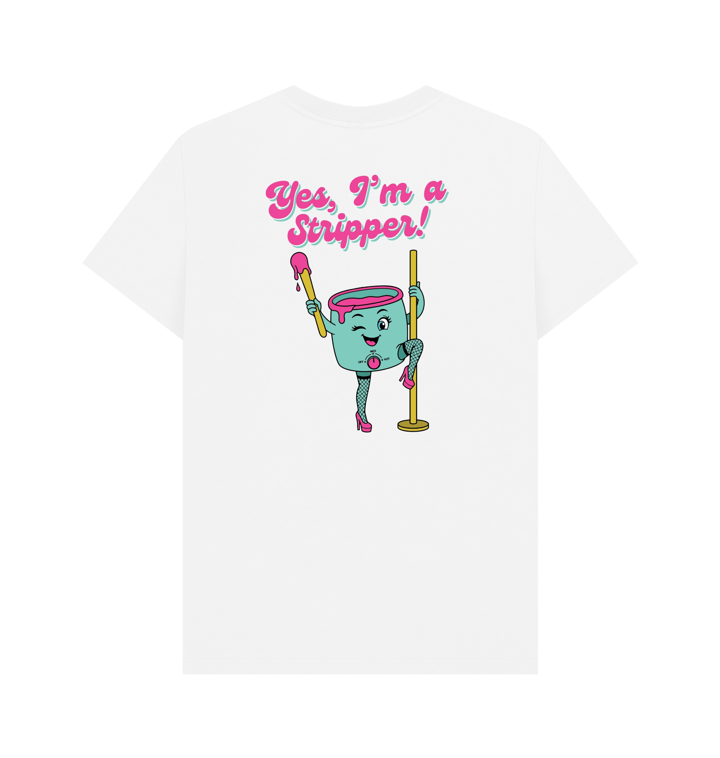 White Printed T-shirt Back