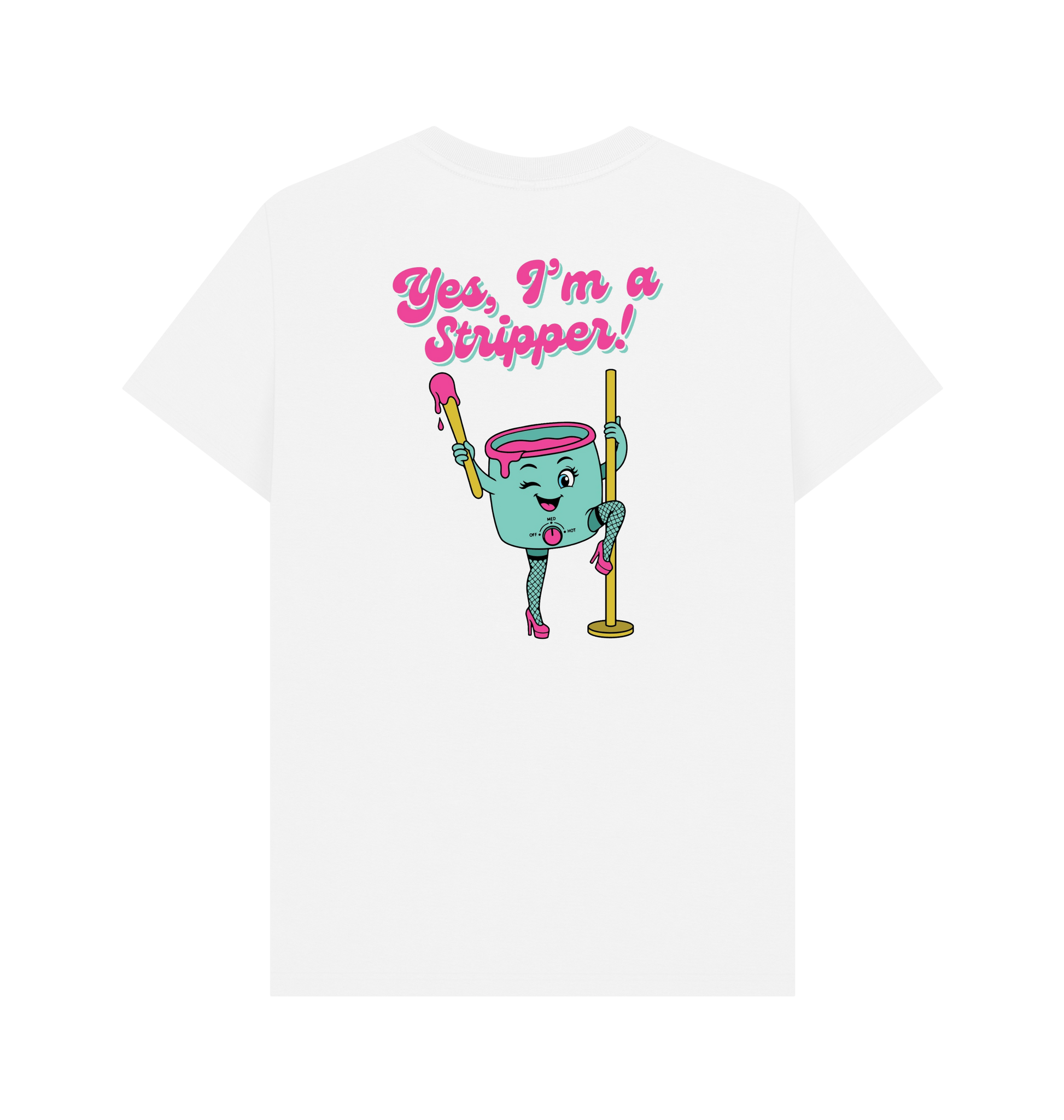 White Printed T-shirt Back