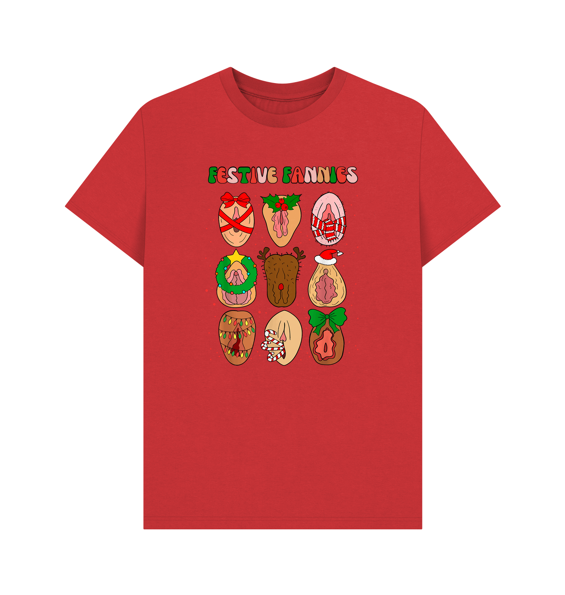 Red Printed T-shirt Front