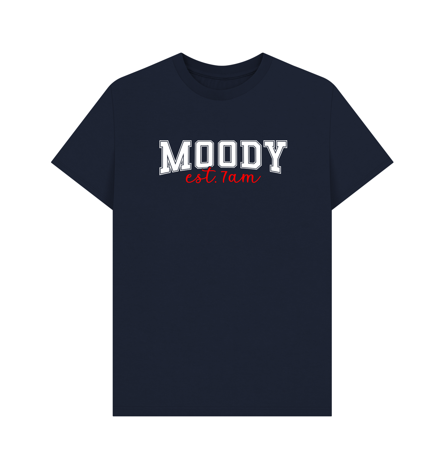 Navy Blue Printed T-shirt Front
