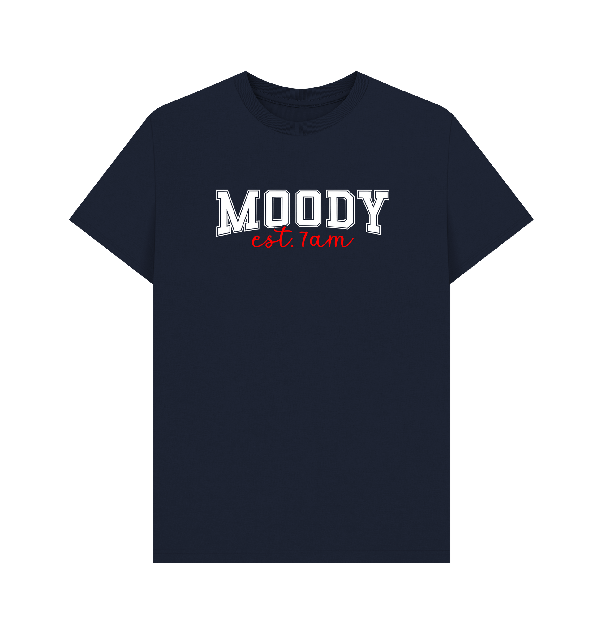 Navy Blue Printed T-shirt Front