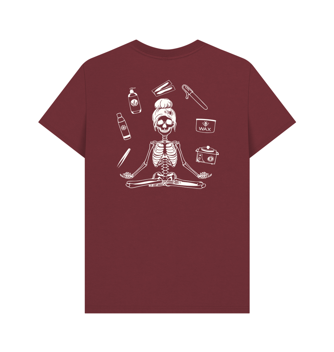 Red Wine BACK DESIGN - WAX SKELETON white