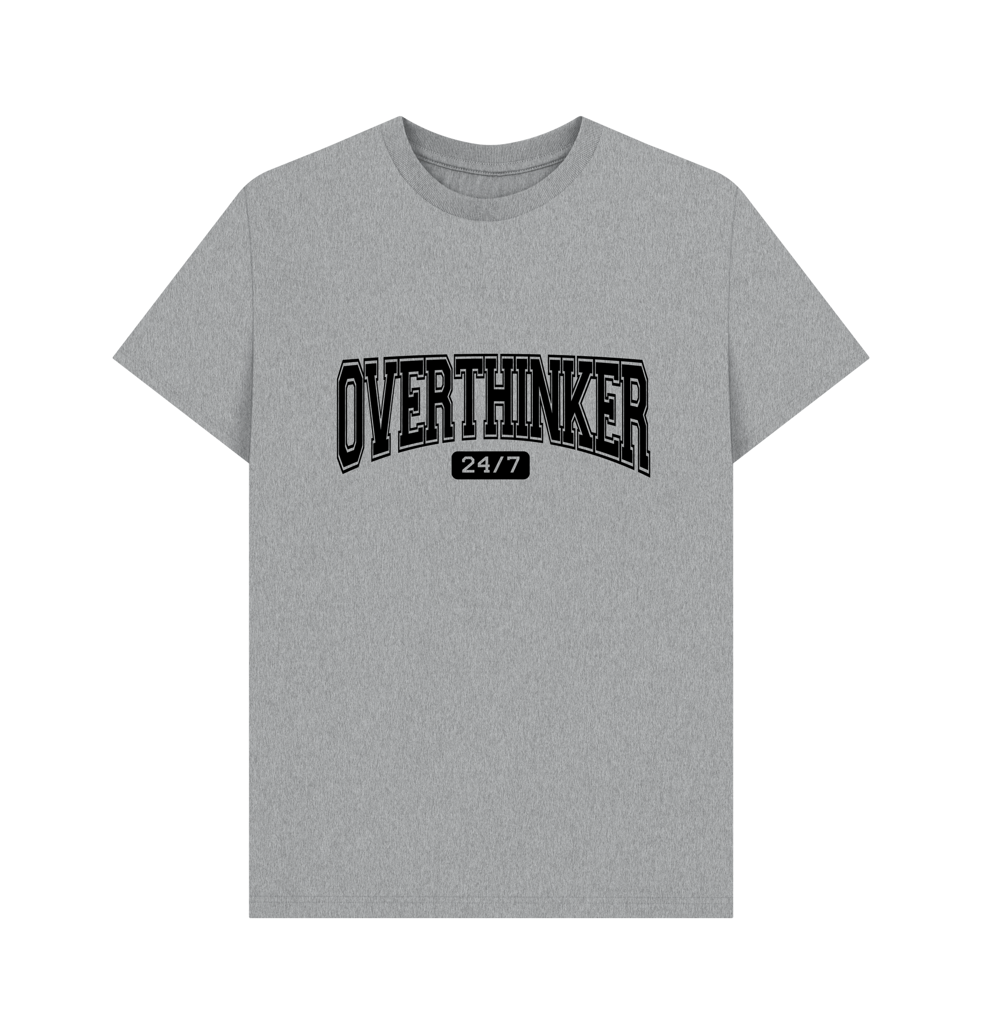 Athletic Grey Printed T-shirt Front