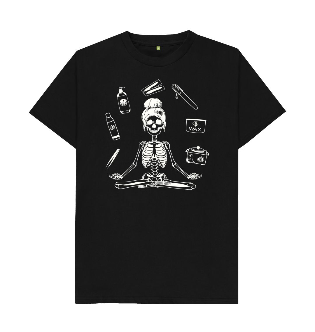 Black WAX SKELETON white