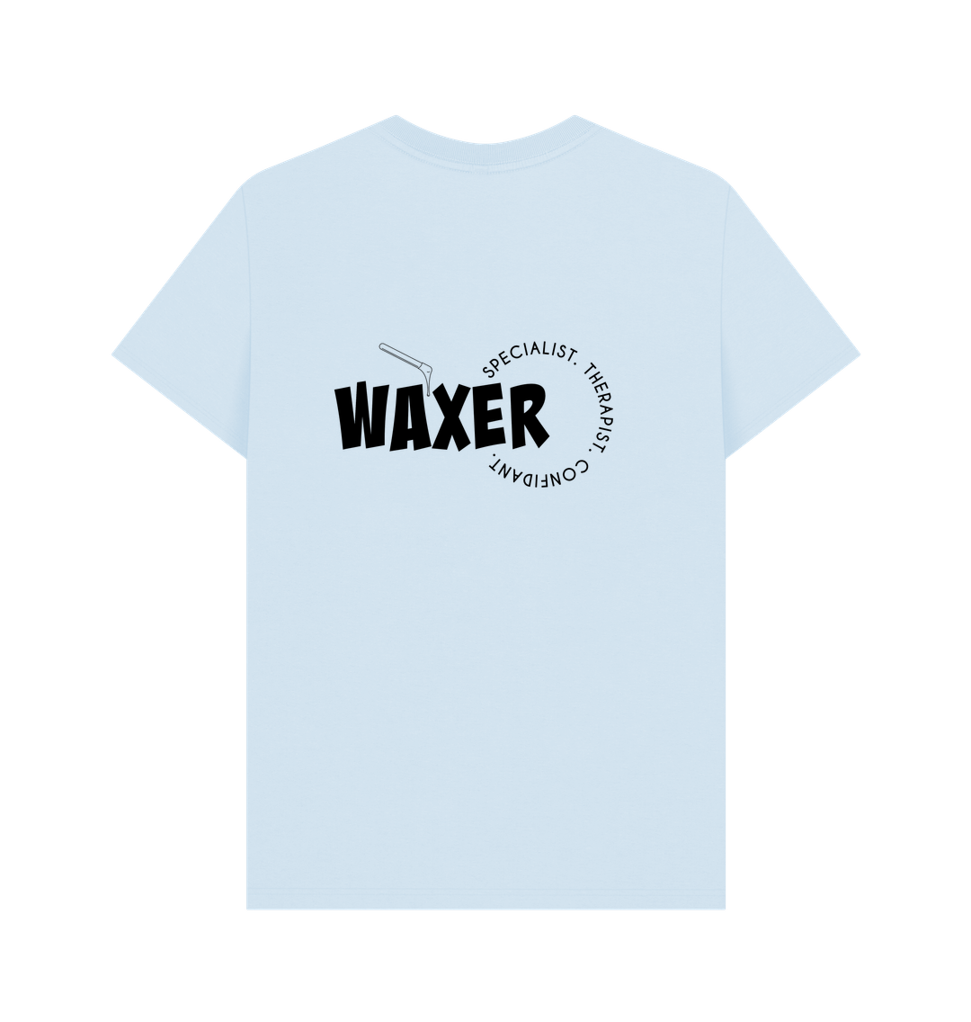 Sky Blue BACK DESIGN - WAXER.SPECIALIST.THERAPIST.CONFIDANT.