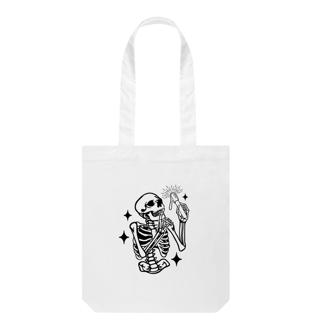 White Printed Bag Front