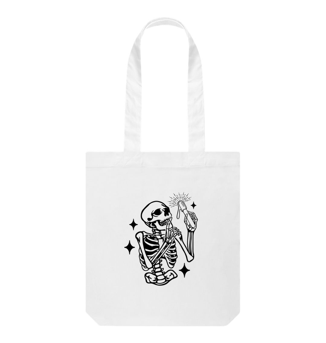 White WAXING SKELETON black BAG