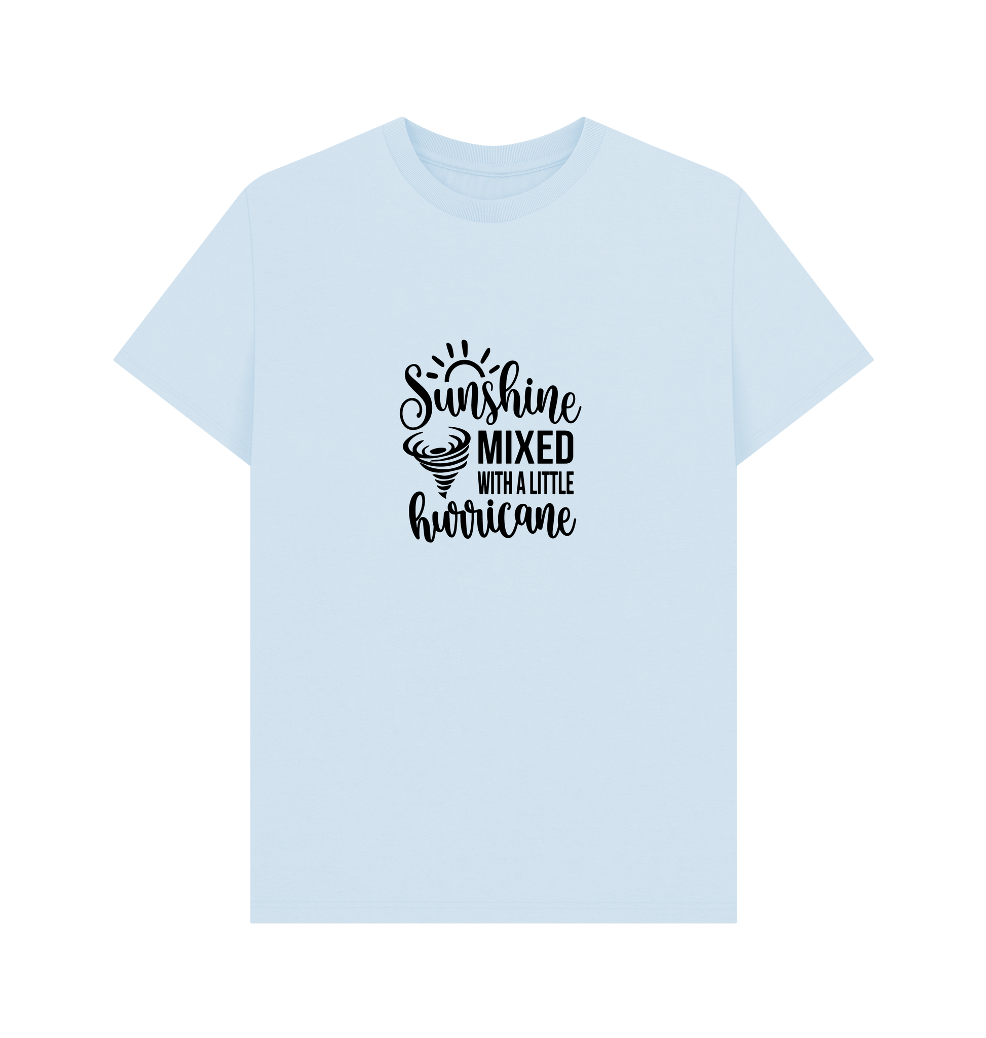 Sky Blue Printed T-shirt Front