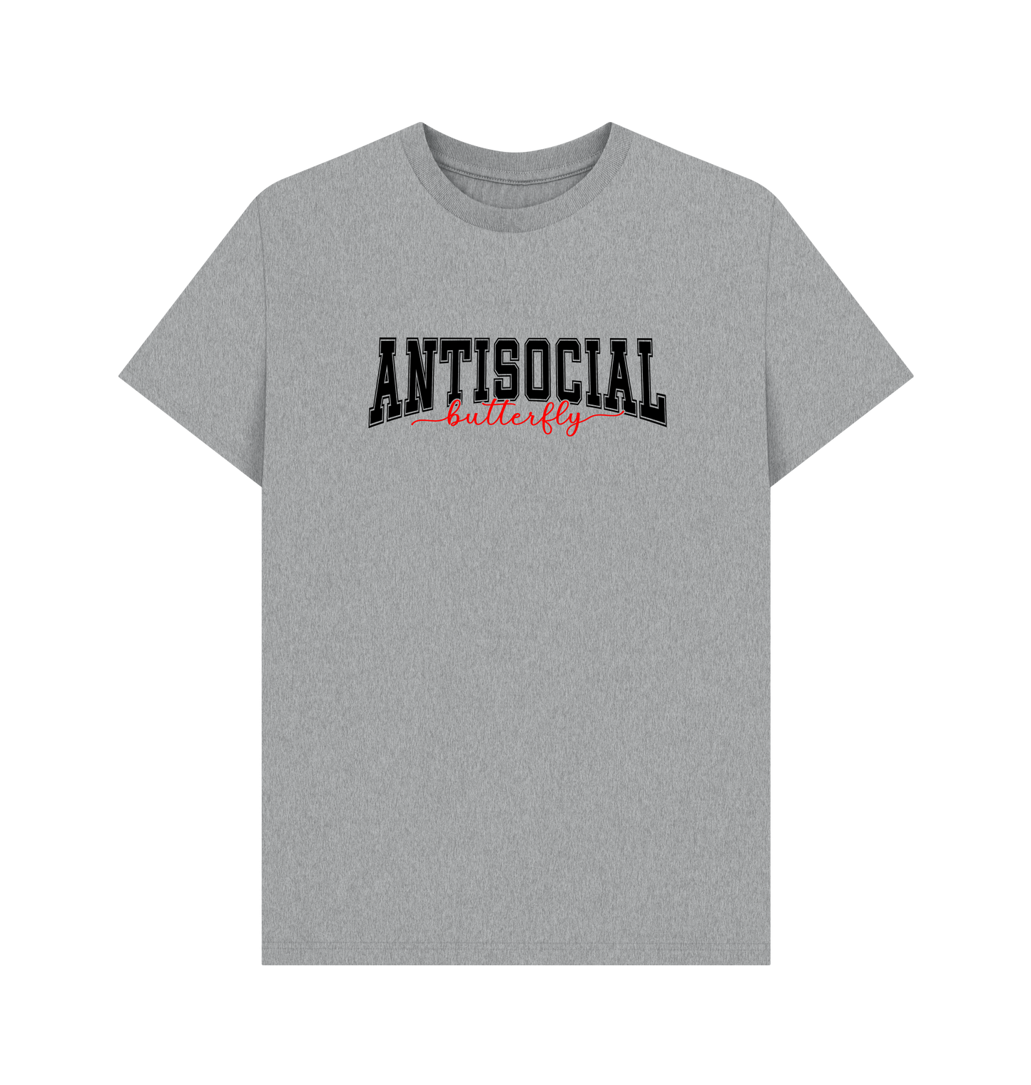 Athletic Grey Printed T-shirt Front