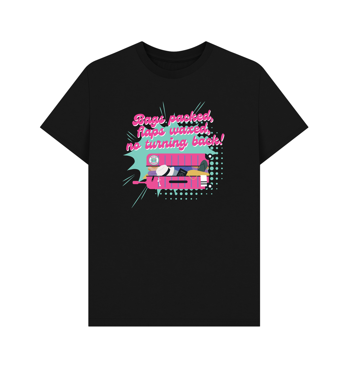 Black Printed T-shirt Front