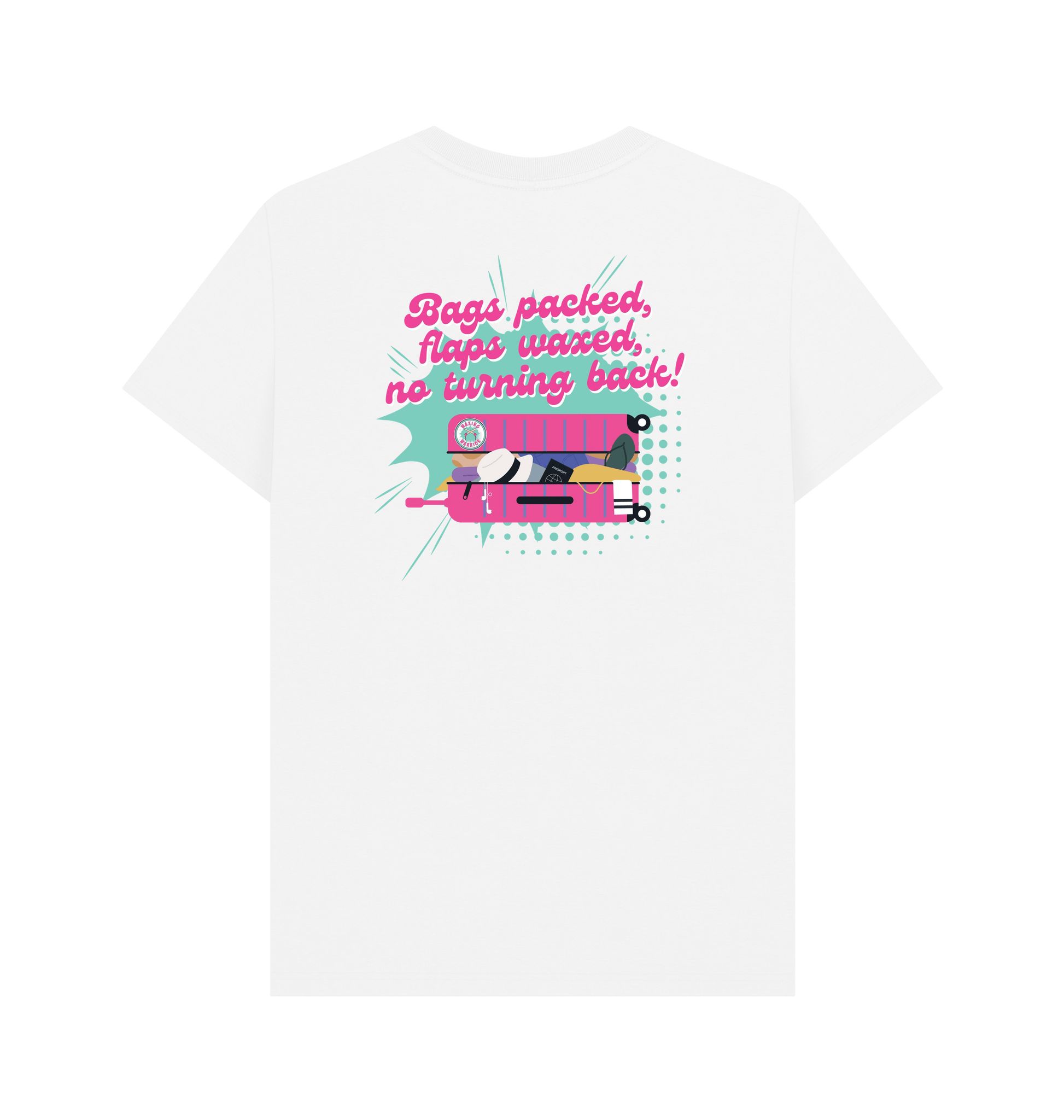 White Printed T-shirt Back