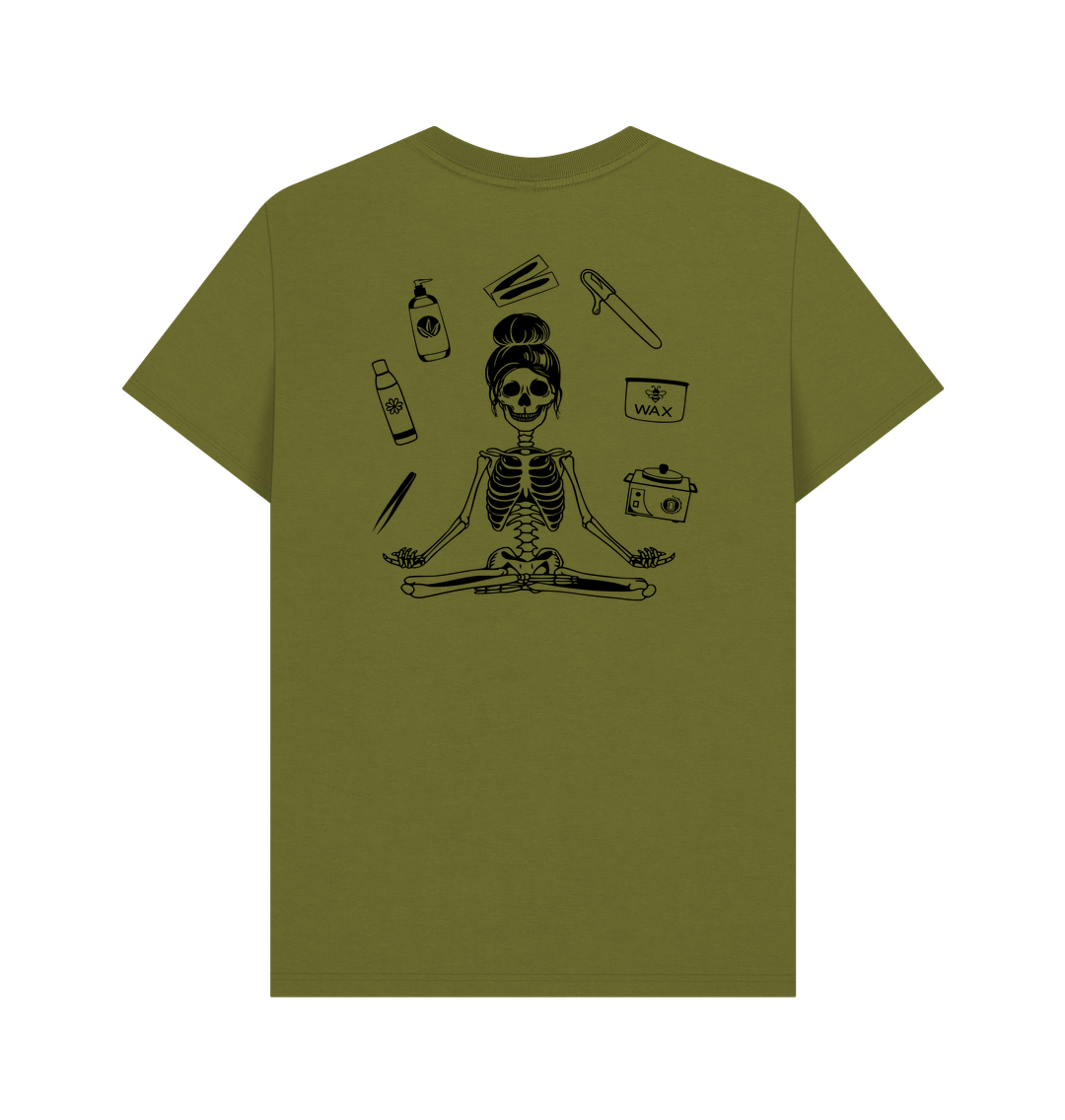 Moss Green BACK DESIGN - WAX SKELETON black