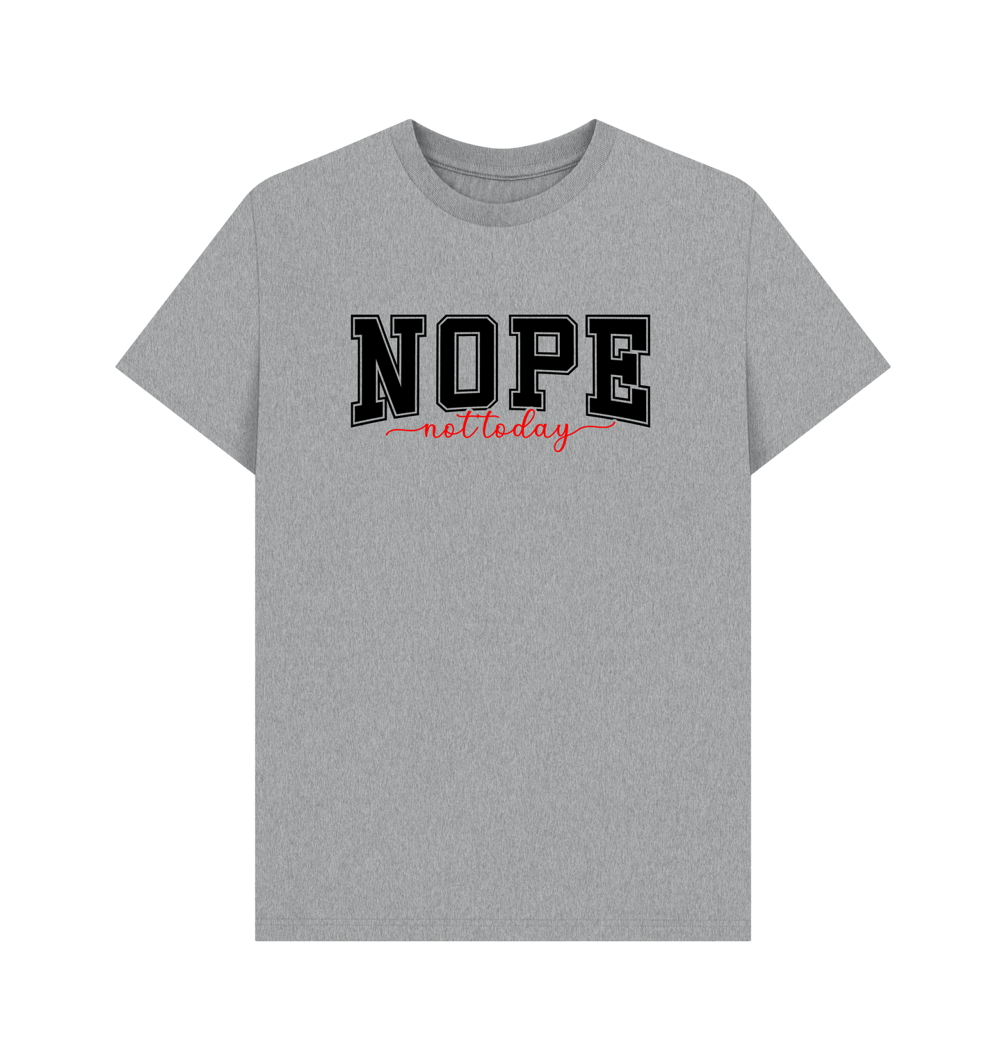 Athletic Grey Printed T-shirt Front