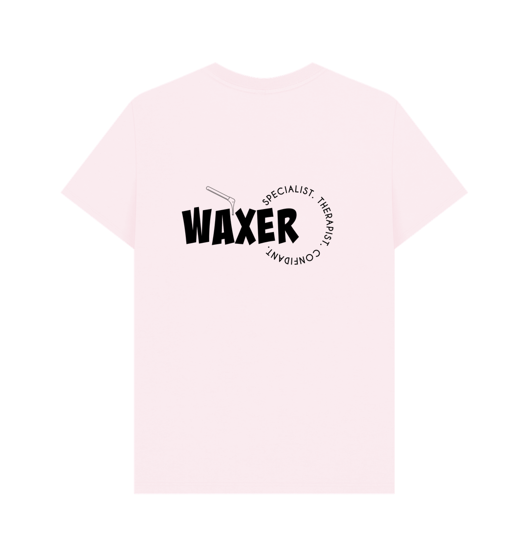 Pink BACK DESIGN - WAXER.SPECIALIST.THERAPIST.CONFIDANT.