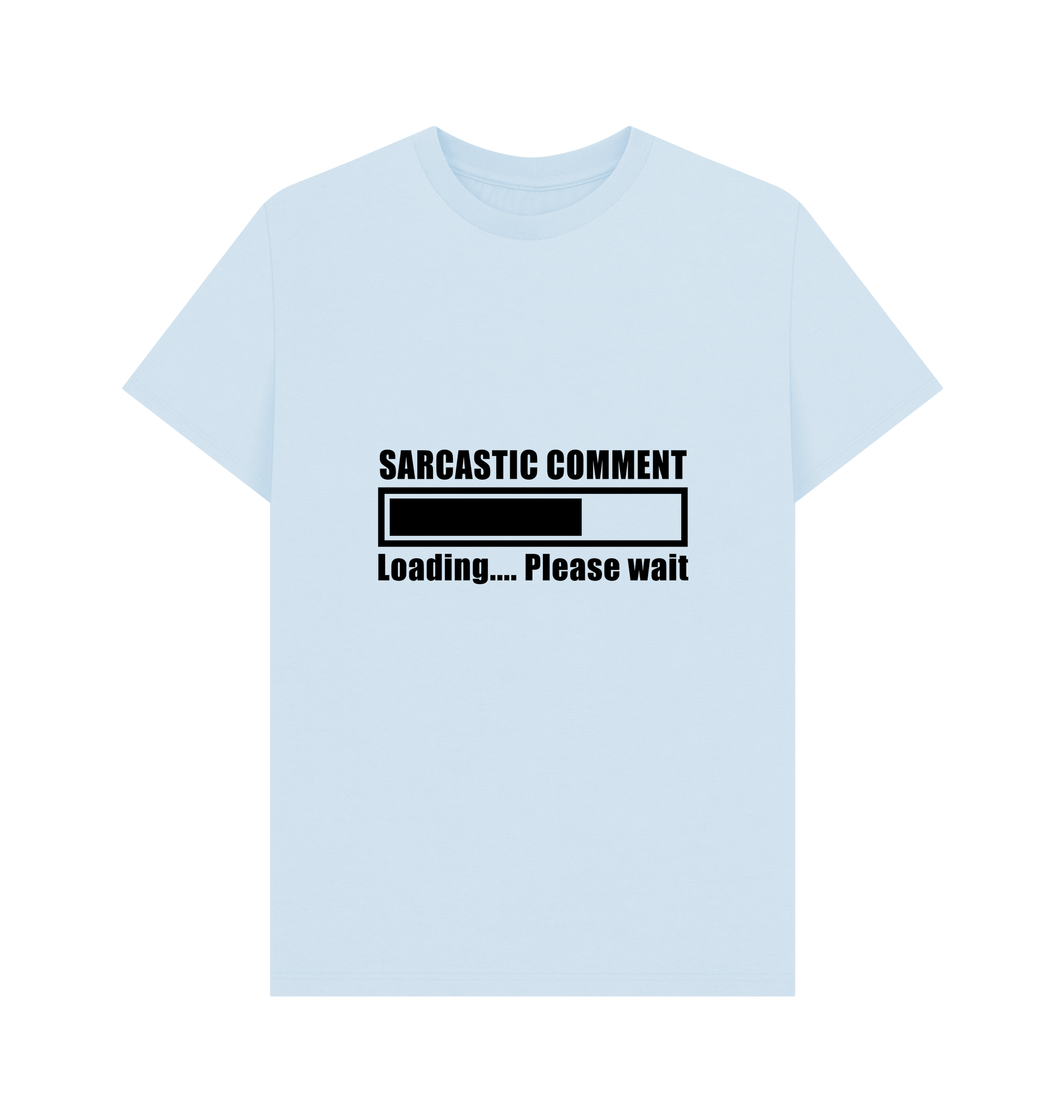 Sky Blue Printed T-shirt Front