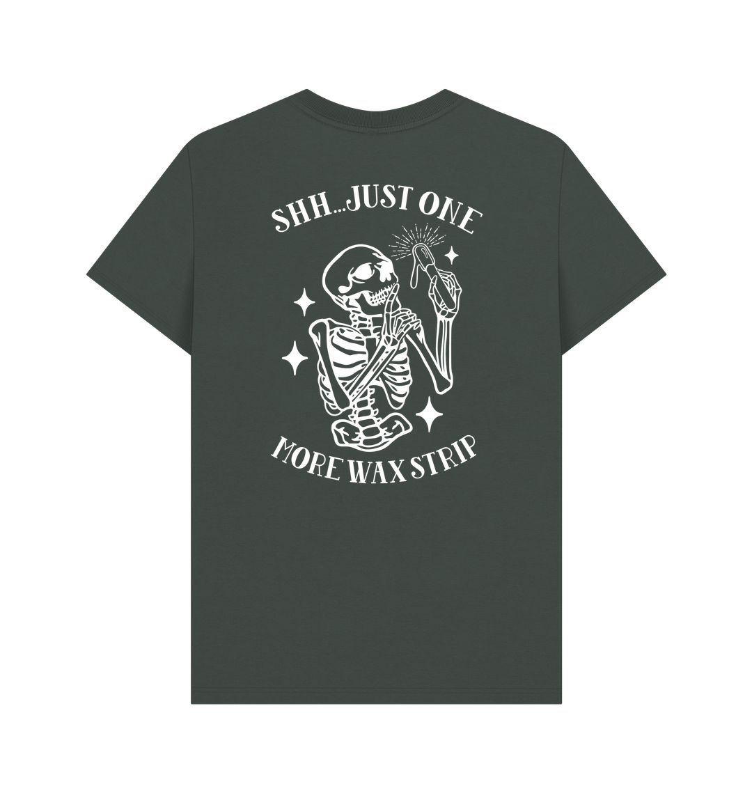 Dark Grey BACK DESIGN - JUST ONE MORE STRIP white