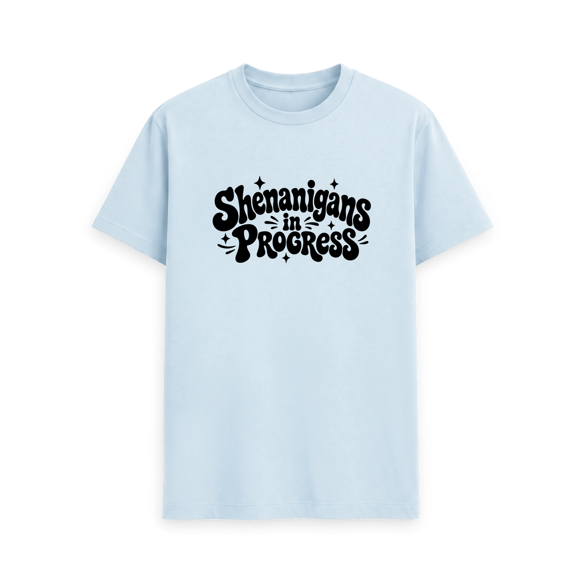 Sky Blue Printed T-shirt Front