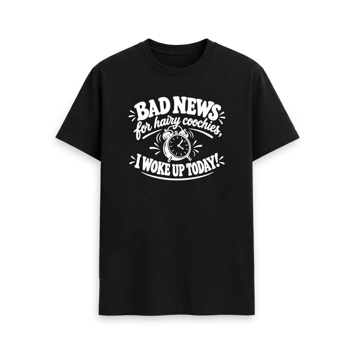 Black Printed T-shirt Front