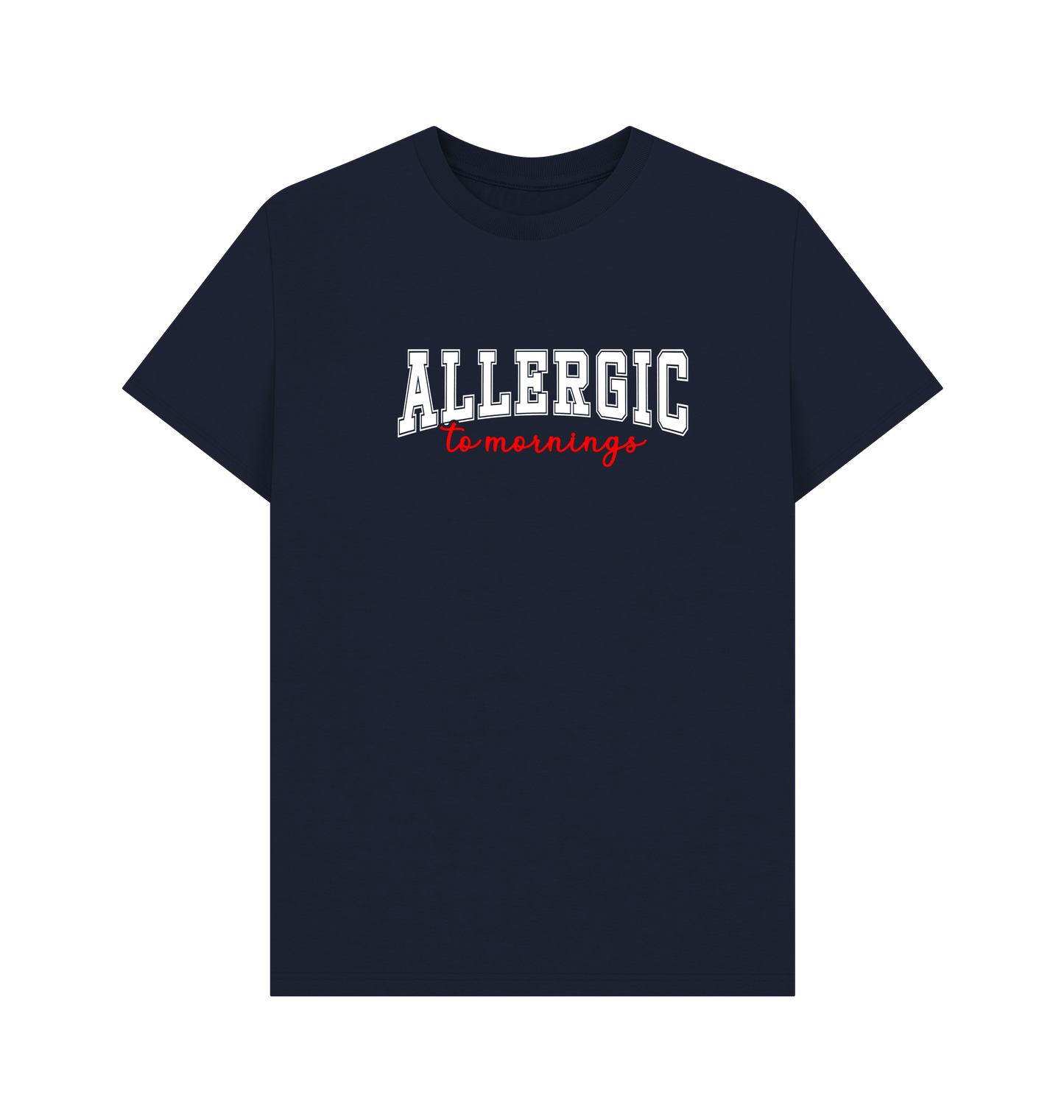 Navy Blue Printed T-shirt Front
