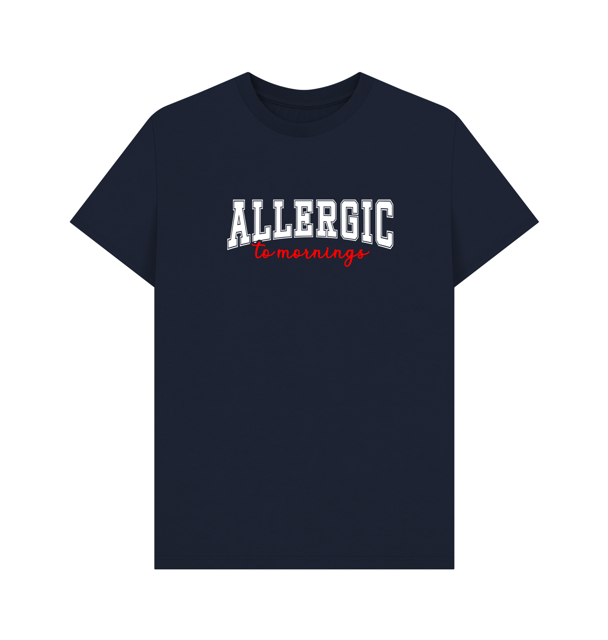 Navy Blue Printed T-shirt Front