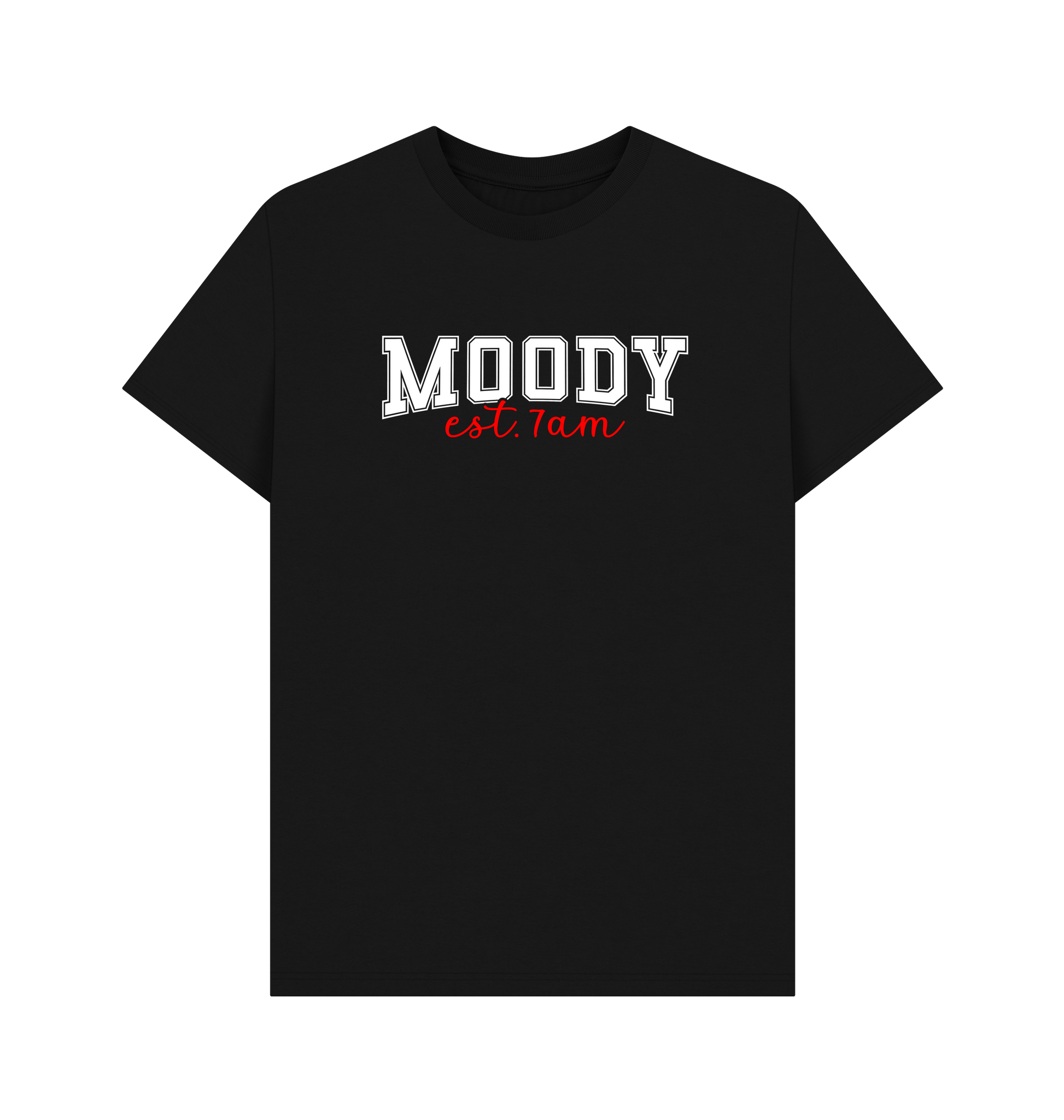 Black Printed T-shirt Front