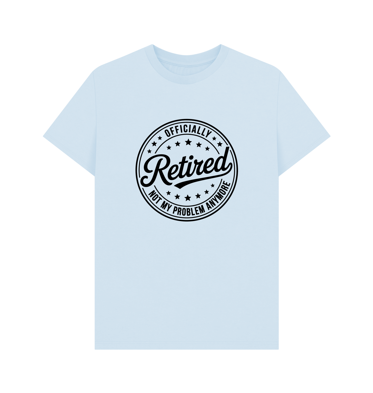 Sky Blue Printed T-shirt Front