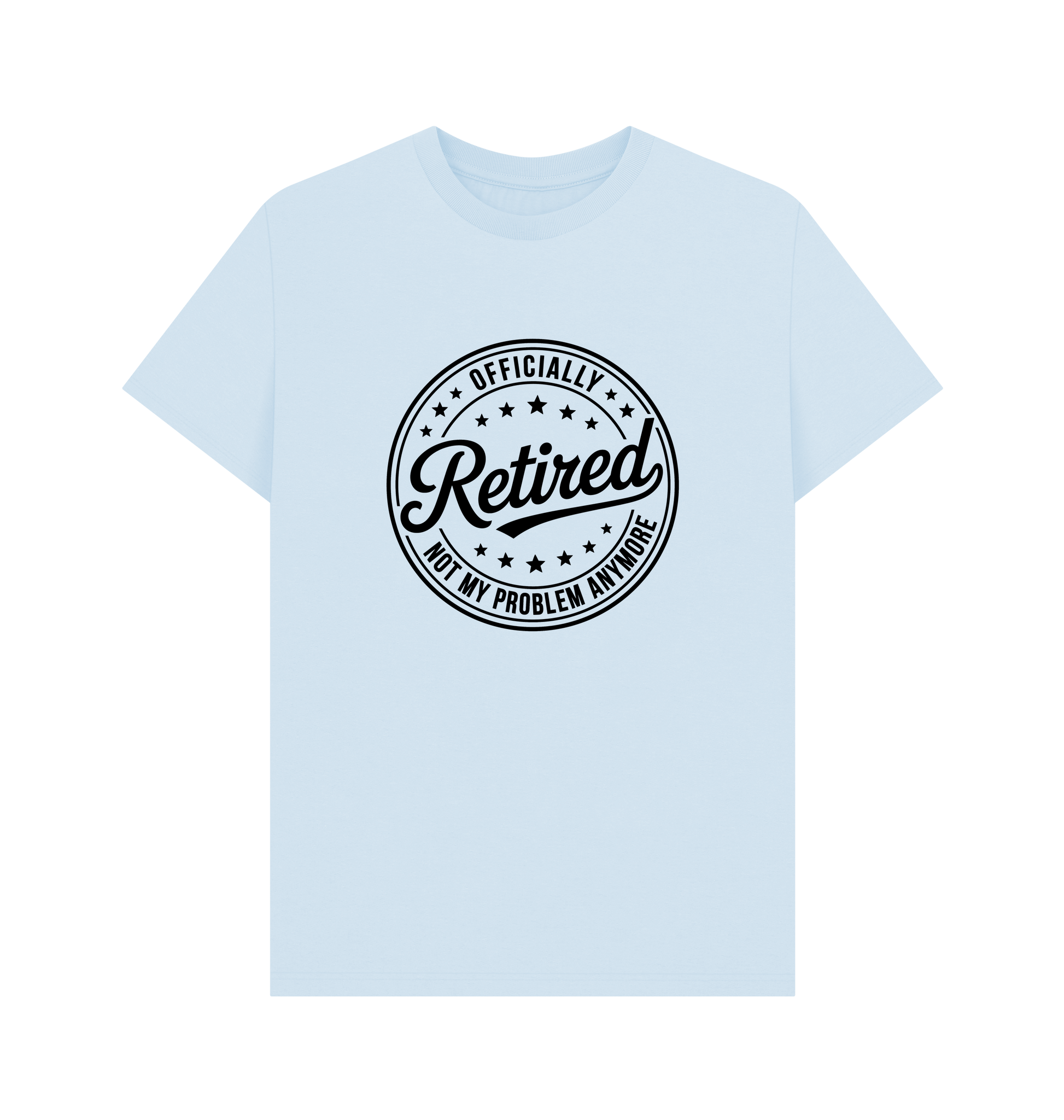 Sky Blue Printed T-shirt Front
