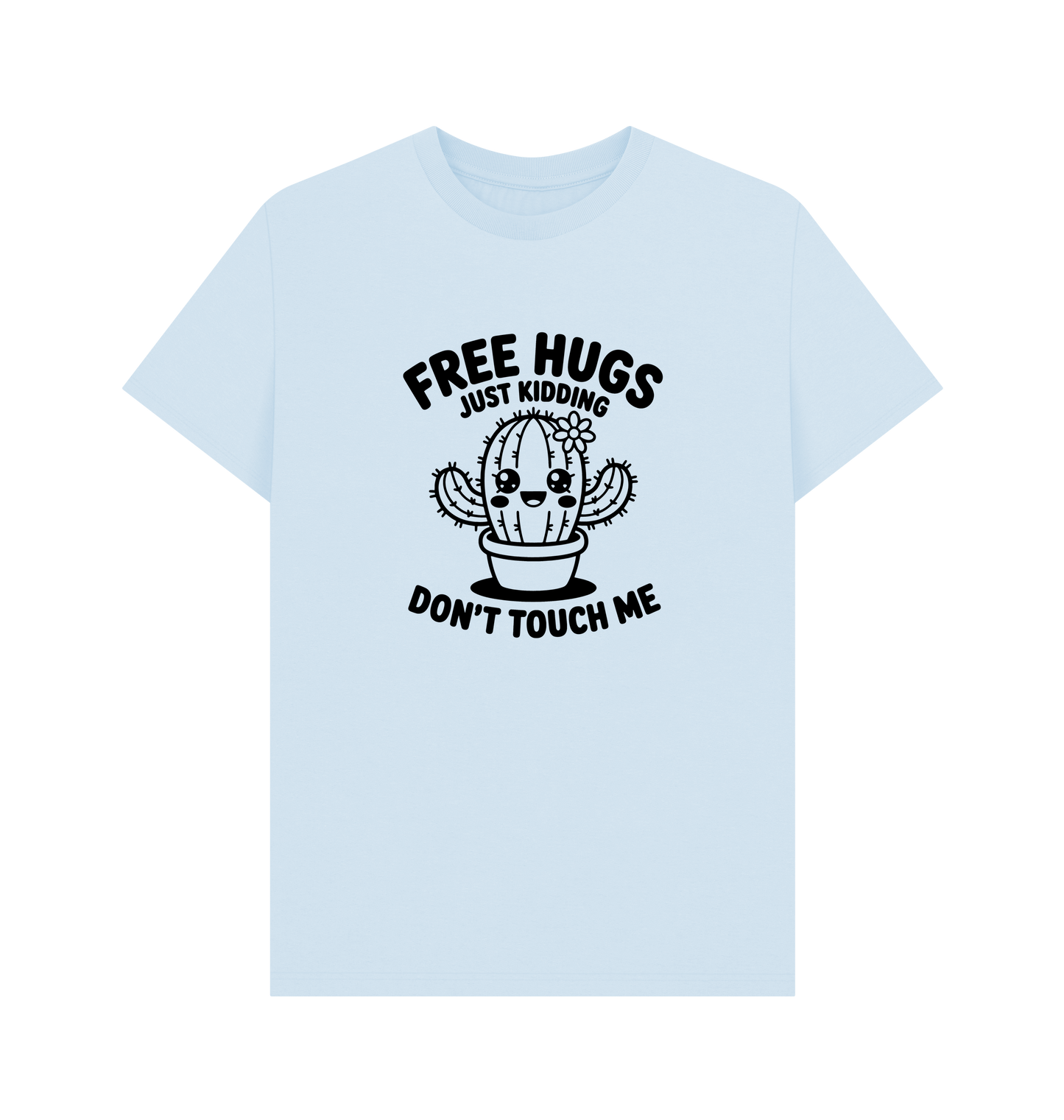 Sky Blue Printed T-shirt Front