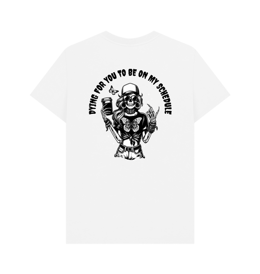 White Printed T-shirt Back