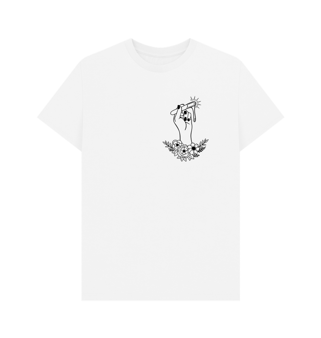 White WAXER FLORAL HAND