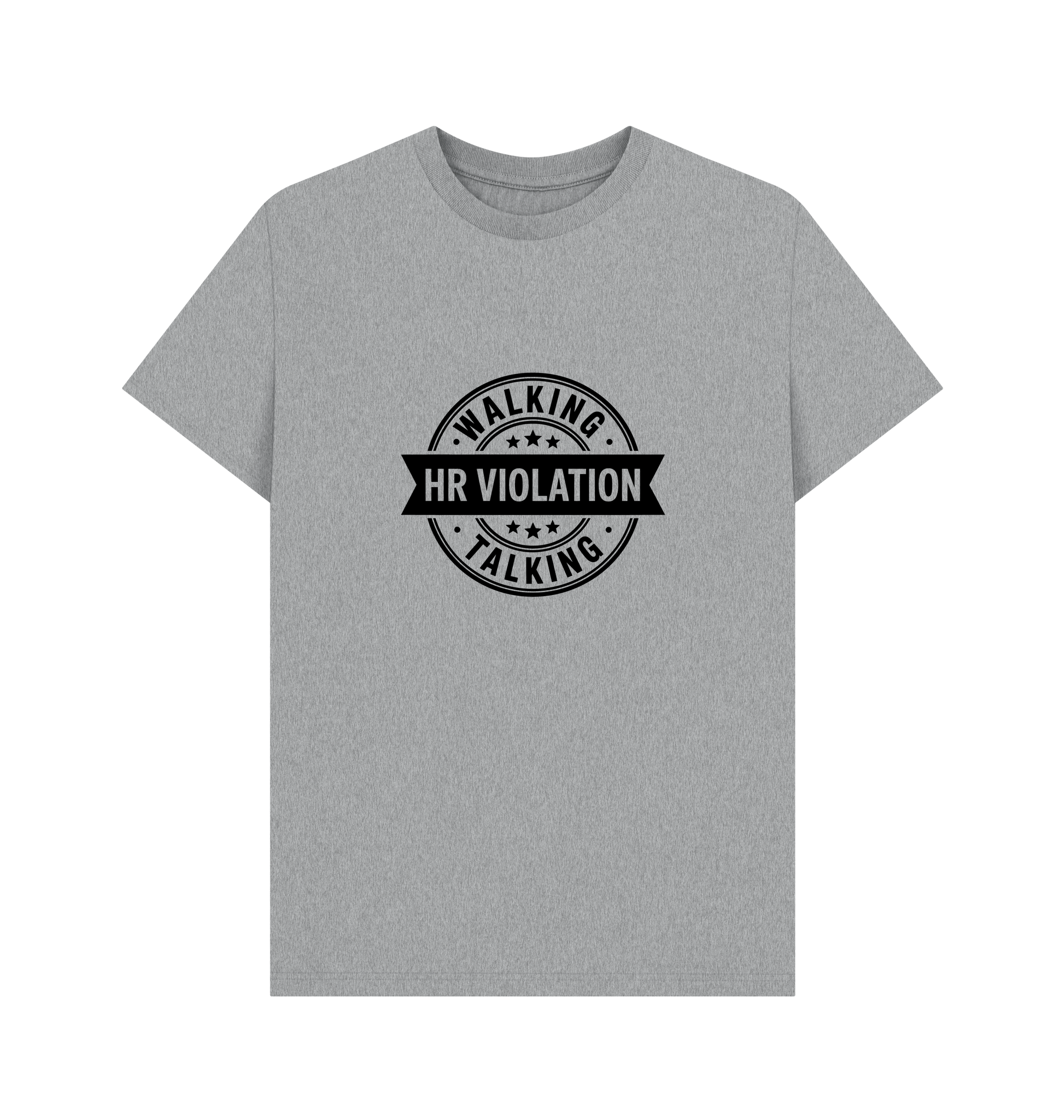 Athletic Grey Printed T-shirt Front
