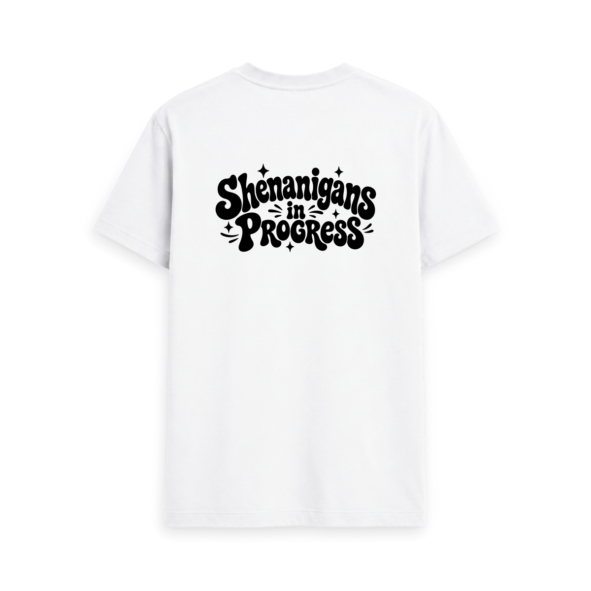 White Printed T-shirt Back
