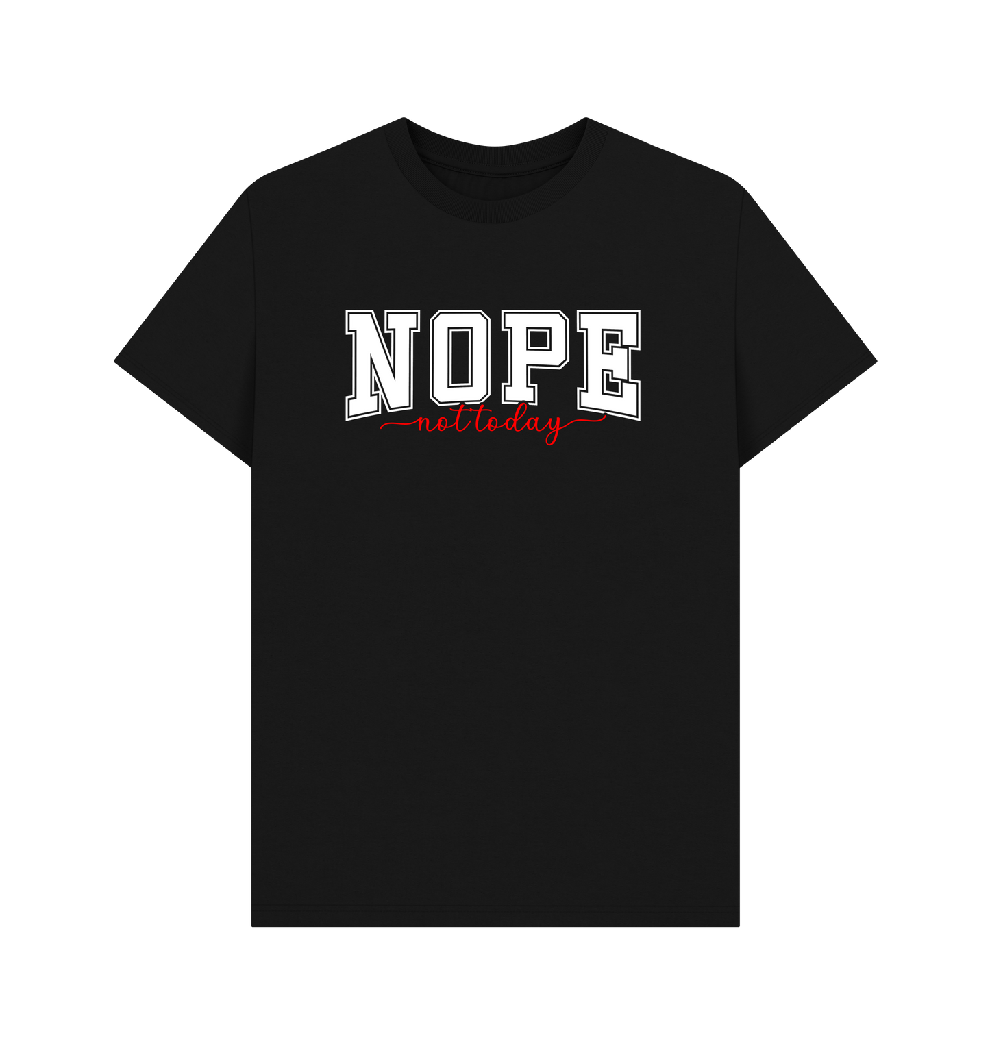 Black Printed T-shirt Front