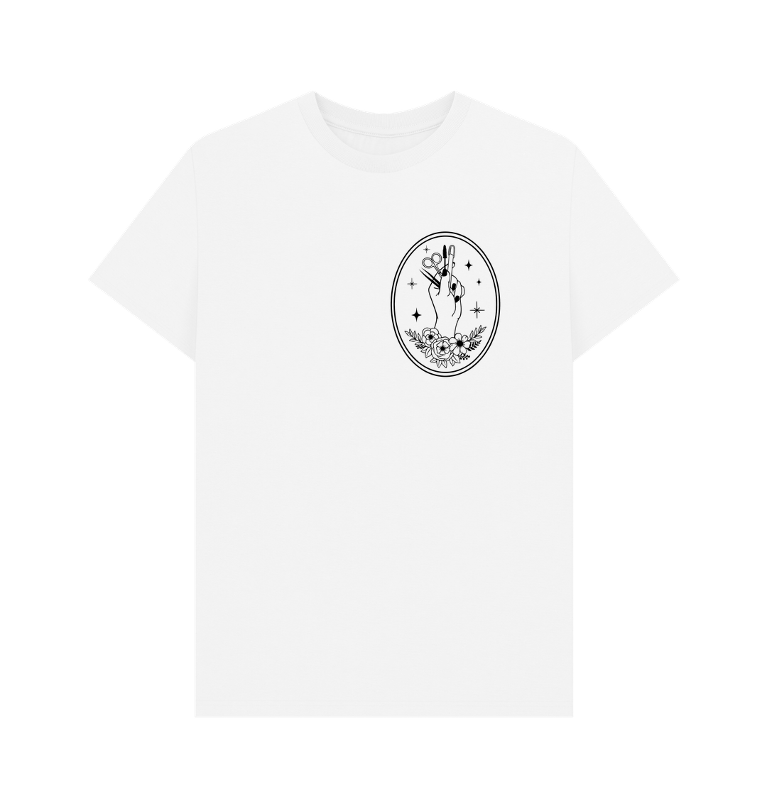 White FLORAL EMBLEM