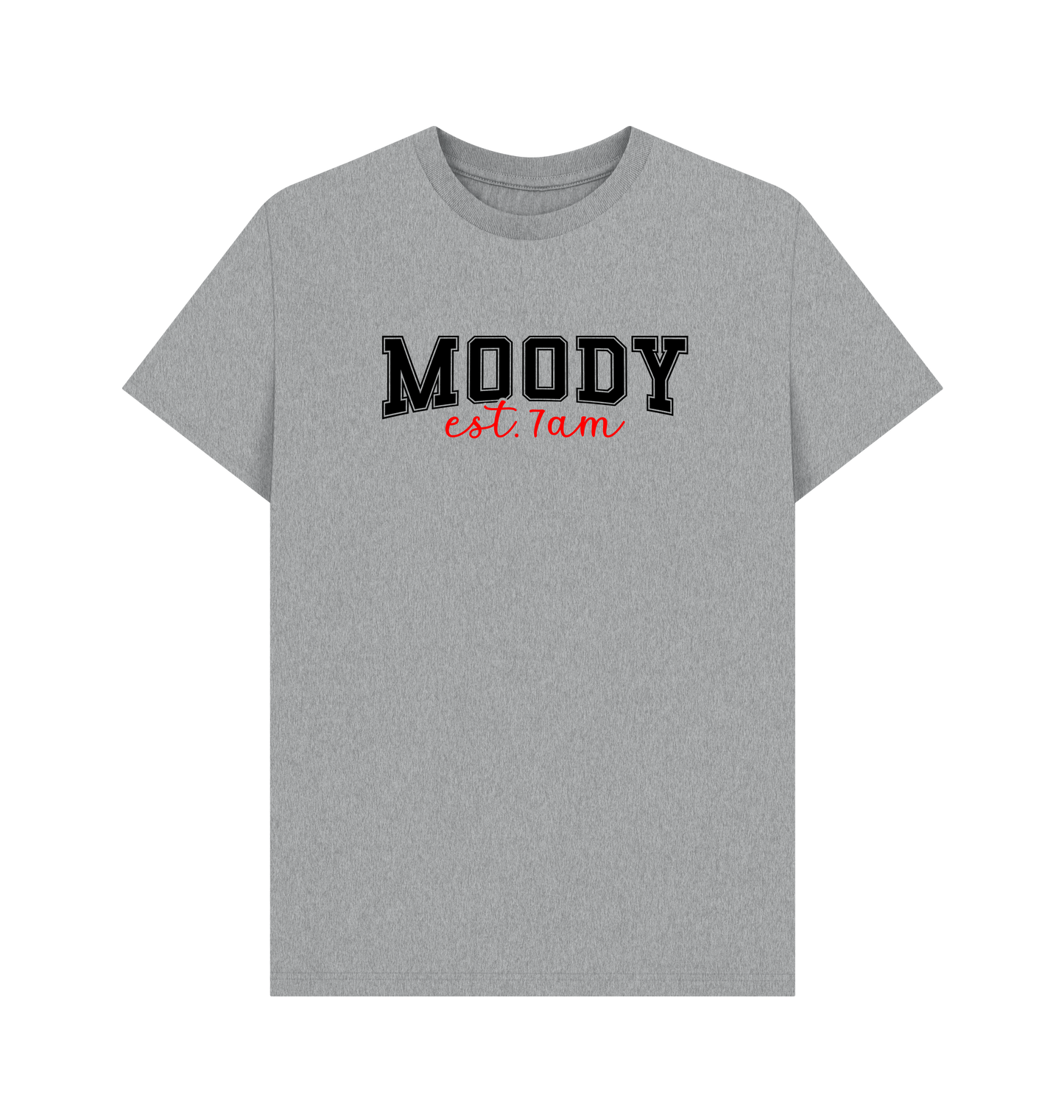 Athletic Grey Printed T-shirt Front