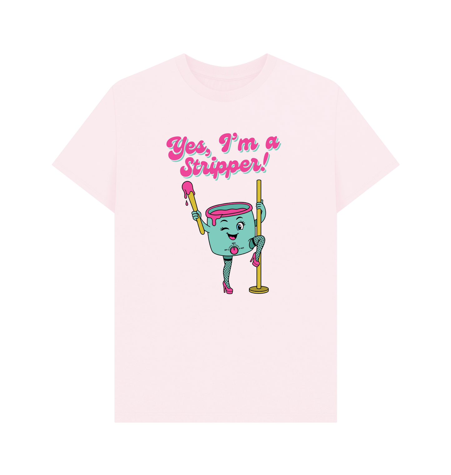 Pink Printed T-shirt Front