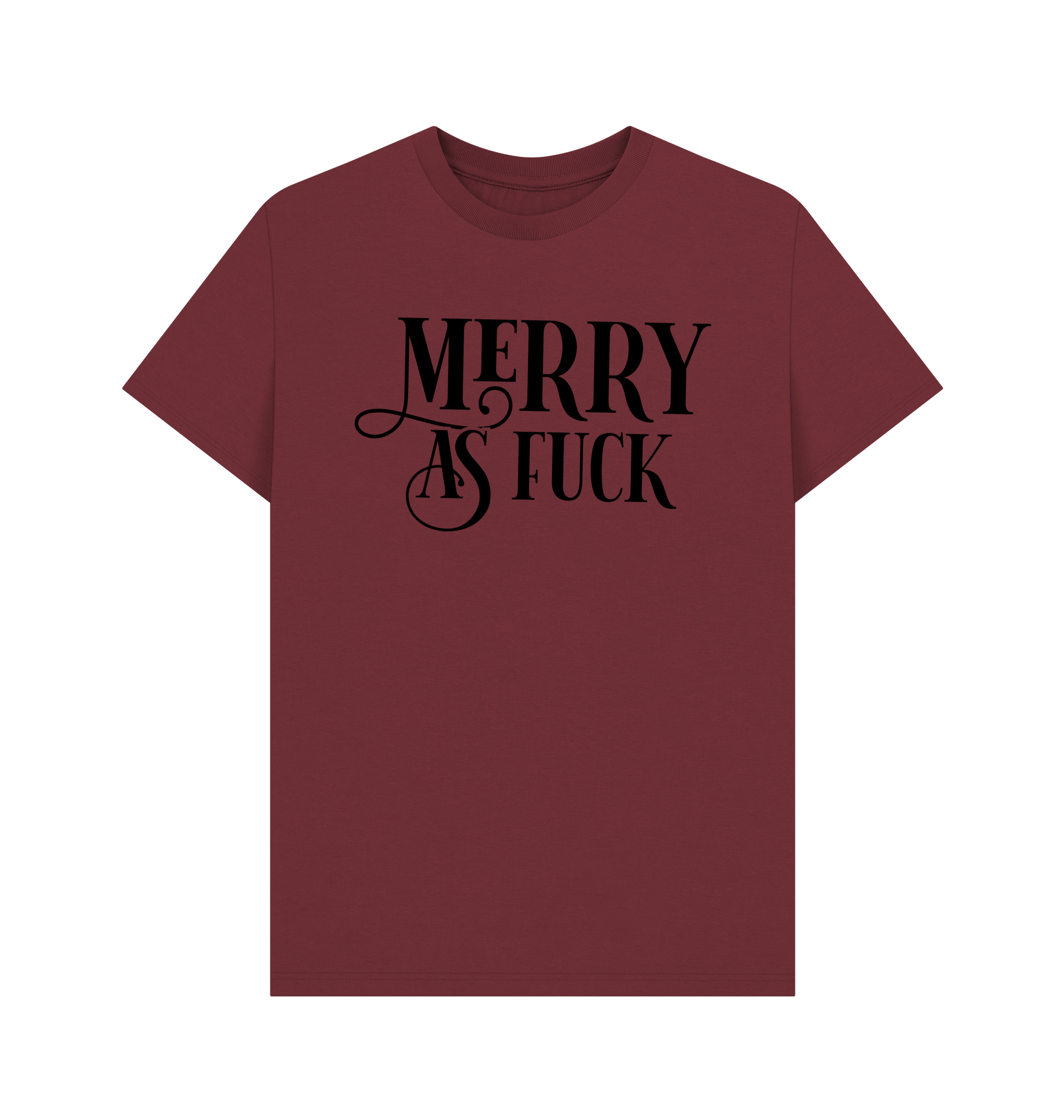 Red Wine Printed T-shirt Front