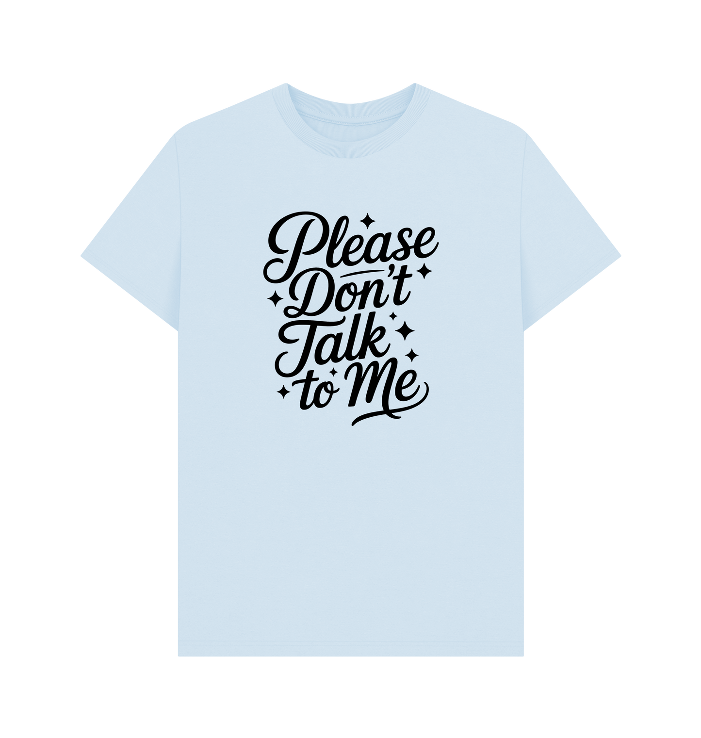 Sky Blue Printed T-shirt Front
